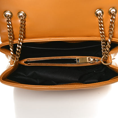 Saint Laurent Calfskin Y Quilted Monogram Small Loulou Chain Satchel Cheddar 5 of 12