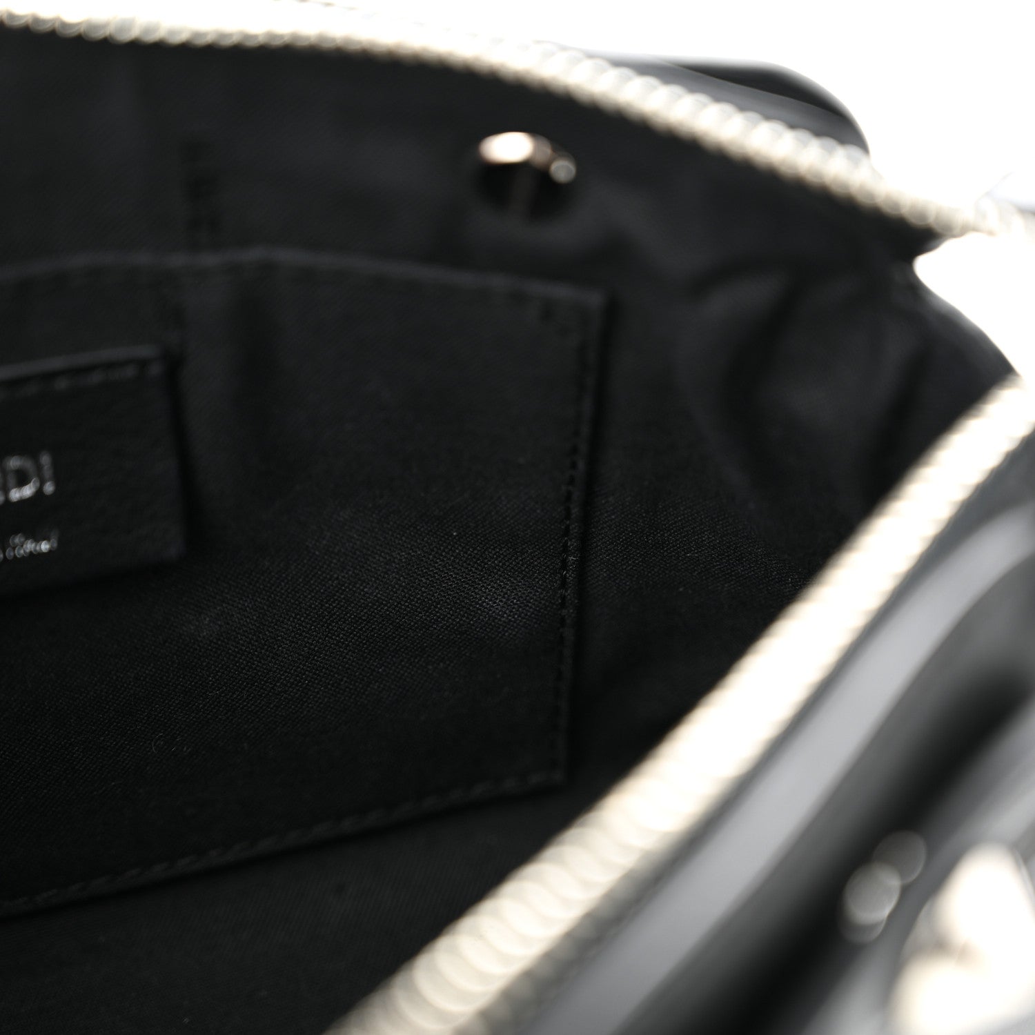 Fendi Vitello Dolce Crystal Heart Croc Tail Mini By The Way Boston Bag Black Rosso 13 of 13
