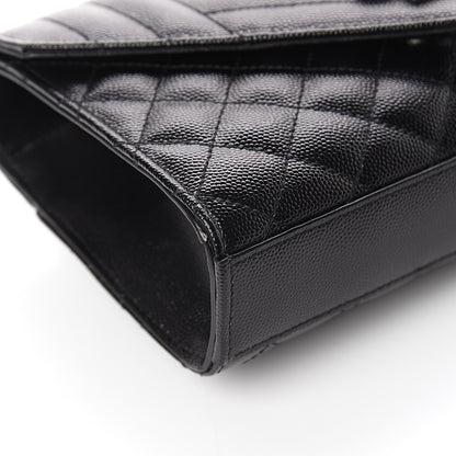 Saint Laurent Grain De Poudre Textured Mixed Matelasse Triquilt Small Monogram Satchel Black 8 of 8