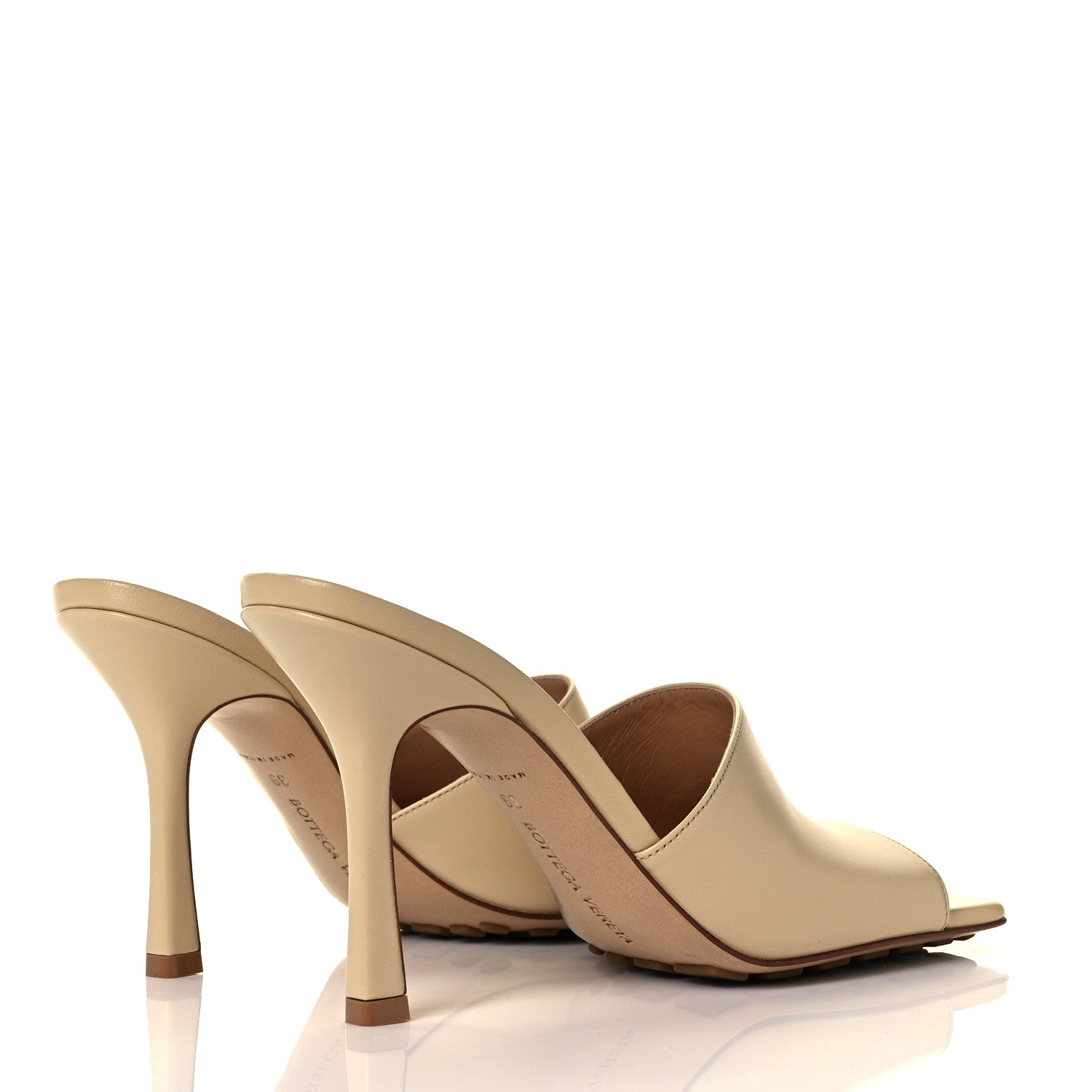 Bottega Veneta Lambskin Stretch Mule Sandals 39 Porridge 4 of 7