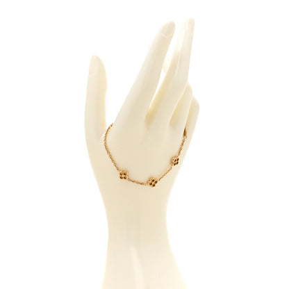 Louis Vuitton Brass Flower Full Bracelet Gold 2 of 6