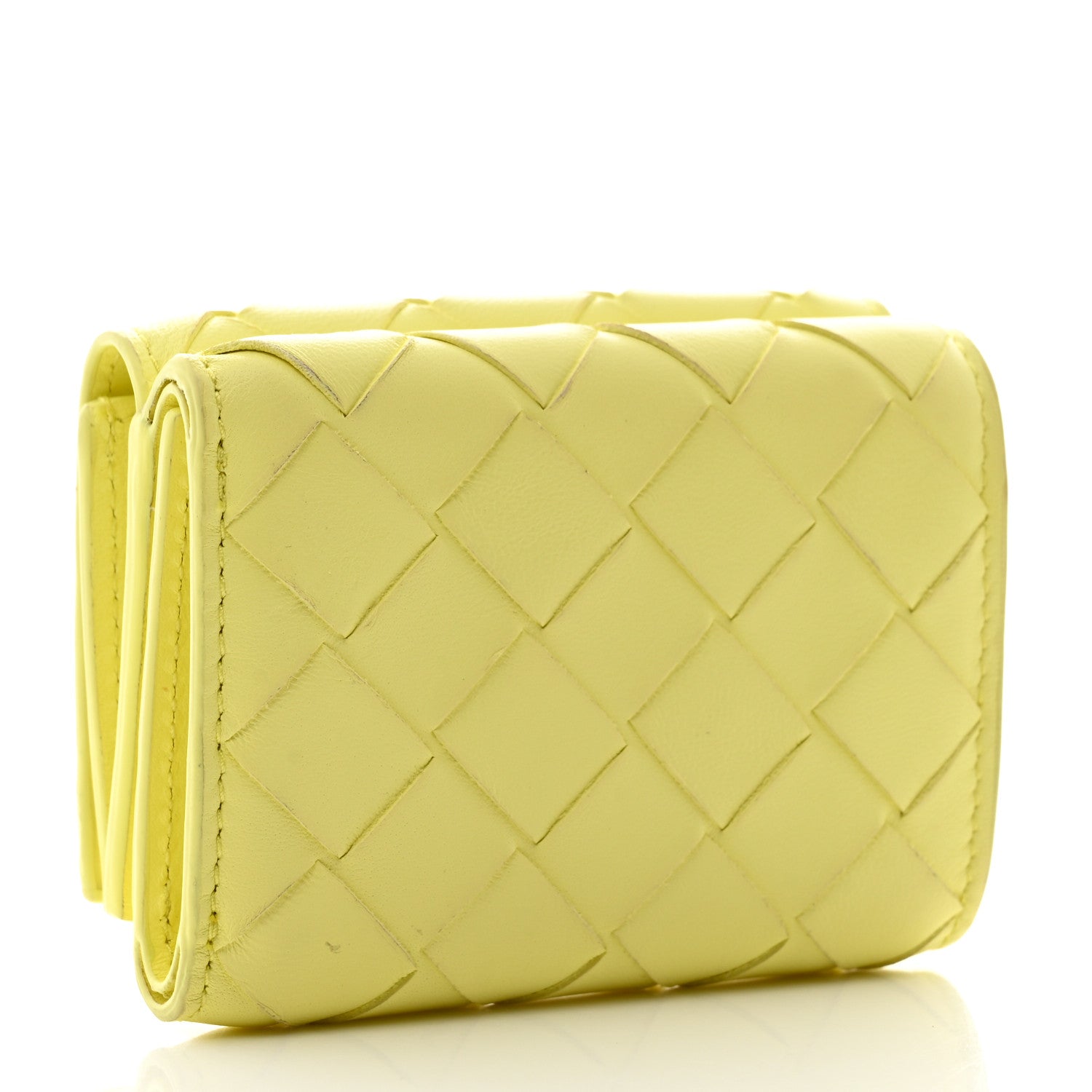 Bottega Veneta Nappa Intrecciato Trifold Wallet Kiwi 3 of 6