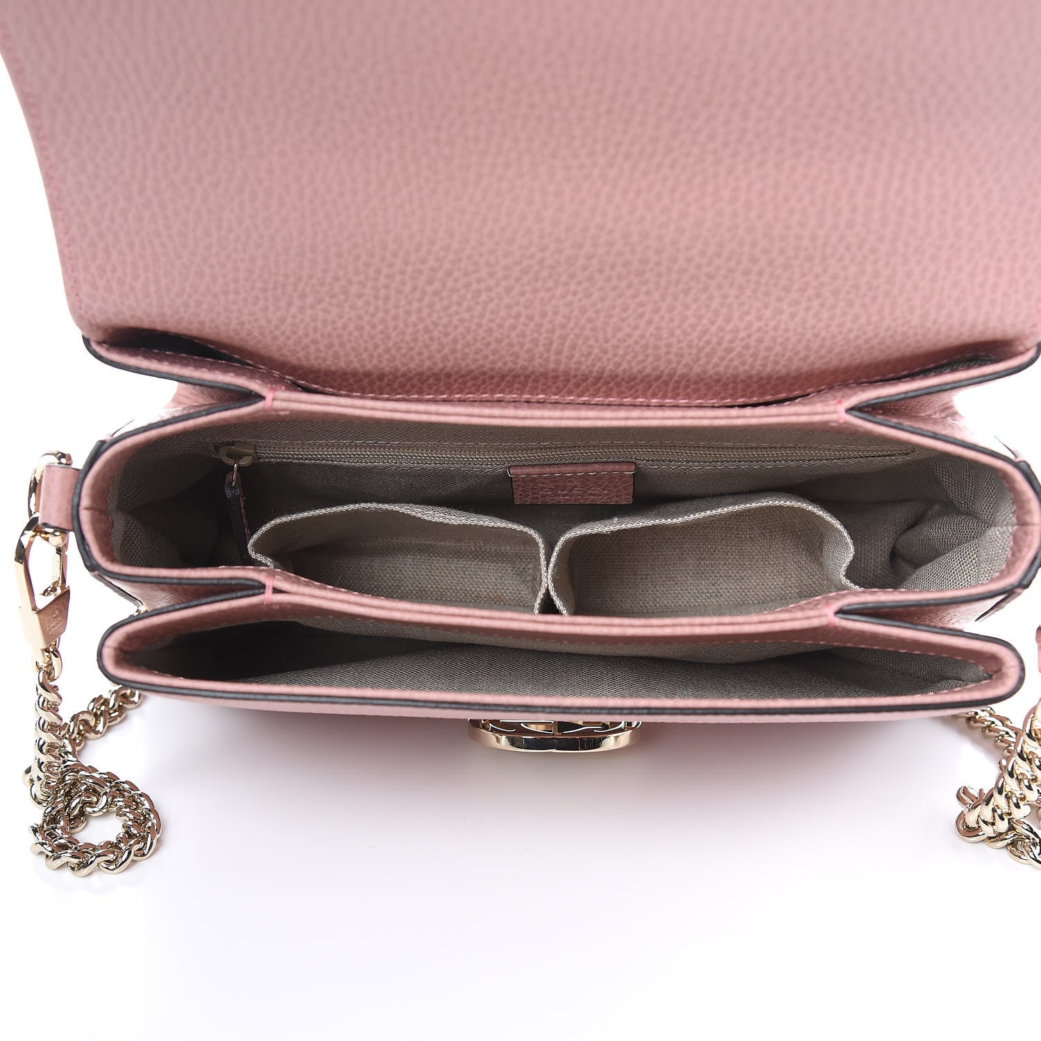 Gucci Dollar Calfskin Interlocking G Top Handle Shoulder Bag Soft Pink 5 of 9