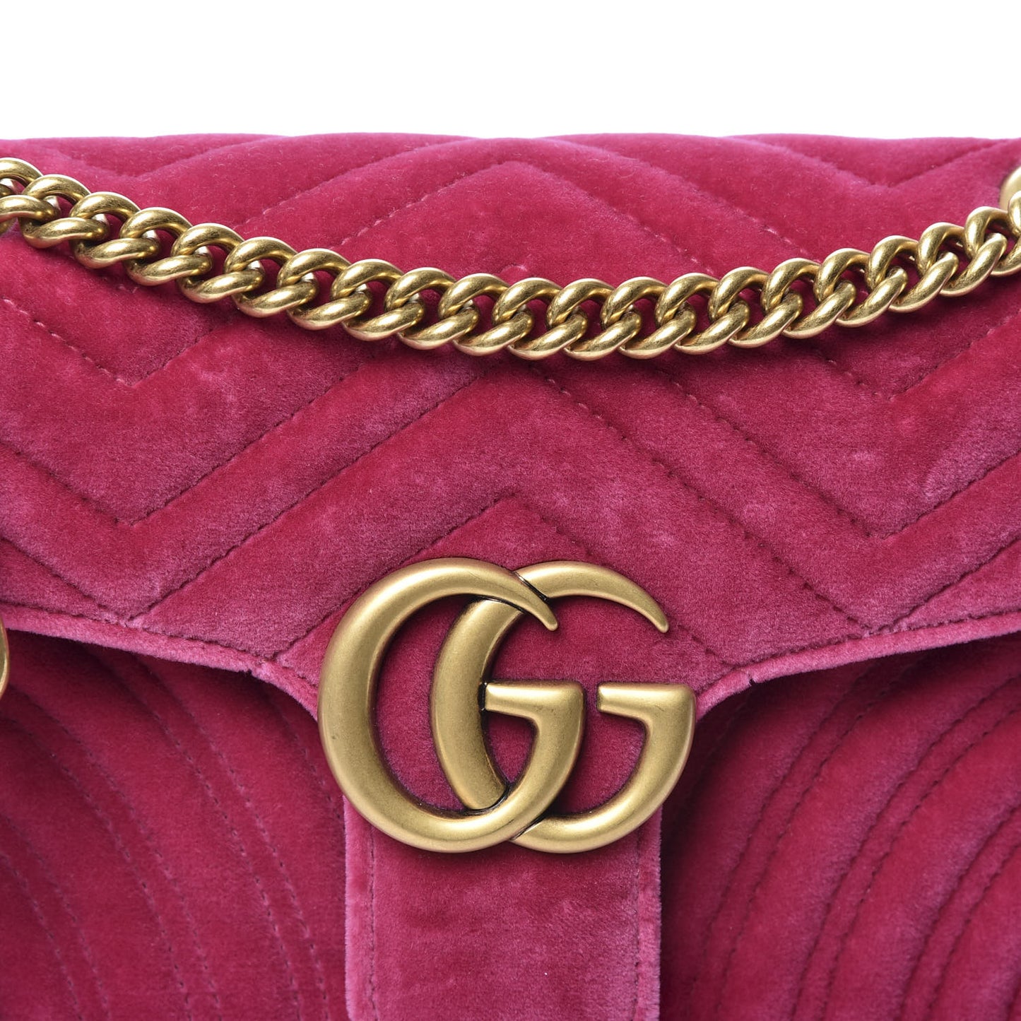 Velvet Matelasse Small GG Marmont Shoulder Bag Light Raspberry Rose
