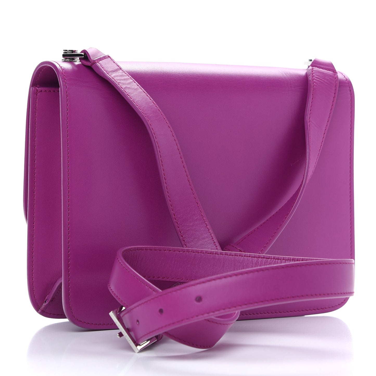Smooth Calfskin Le Carre Shoulder Bag Purple