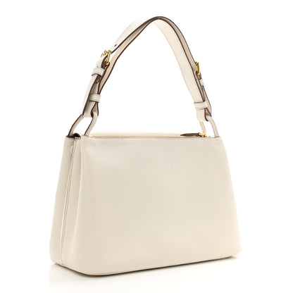 Prada Vitello Daino Flap Shoulder Bag Talco 3 of 11