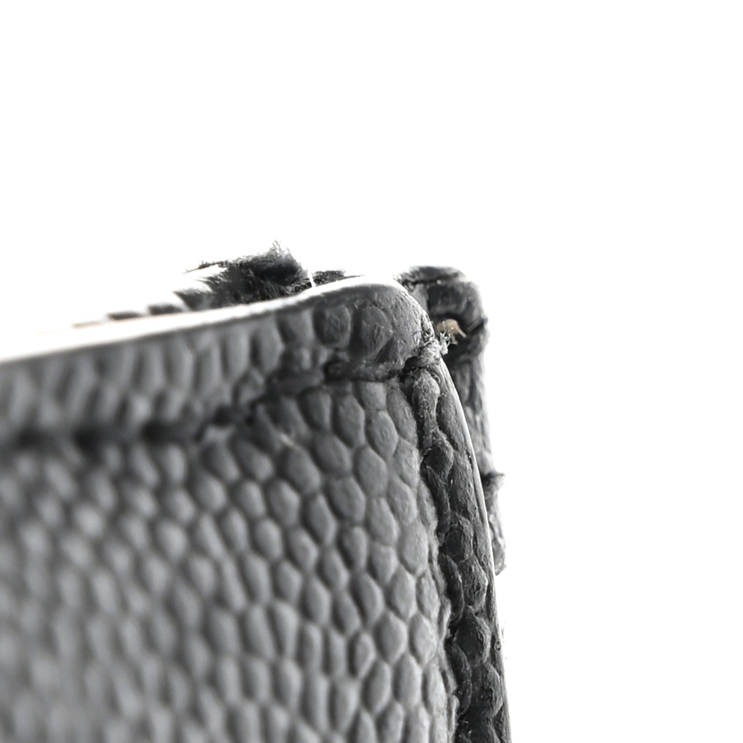 Saint Laurent SAINT LAURENT Grain De Poudre Matelasse Chevron Monogram Fragments Zippered Card Case Black 10 of 16