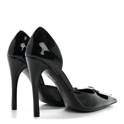 Prada Vernice Metal Pumps 37 Black 5 of 12