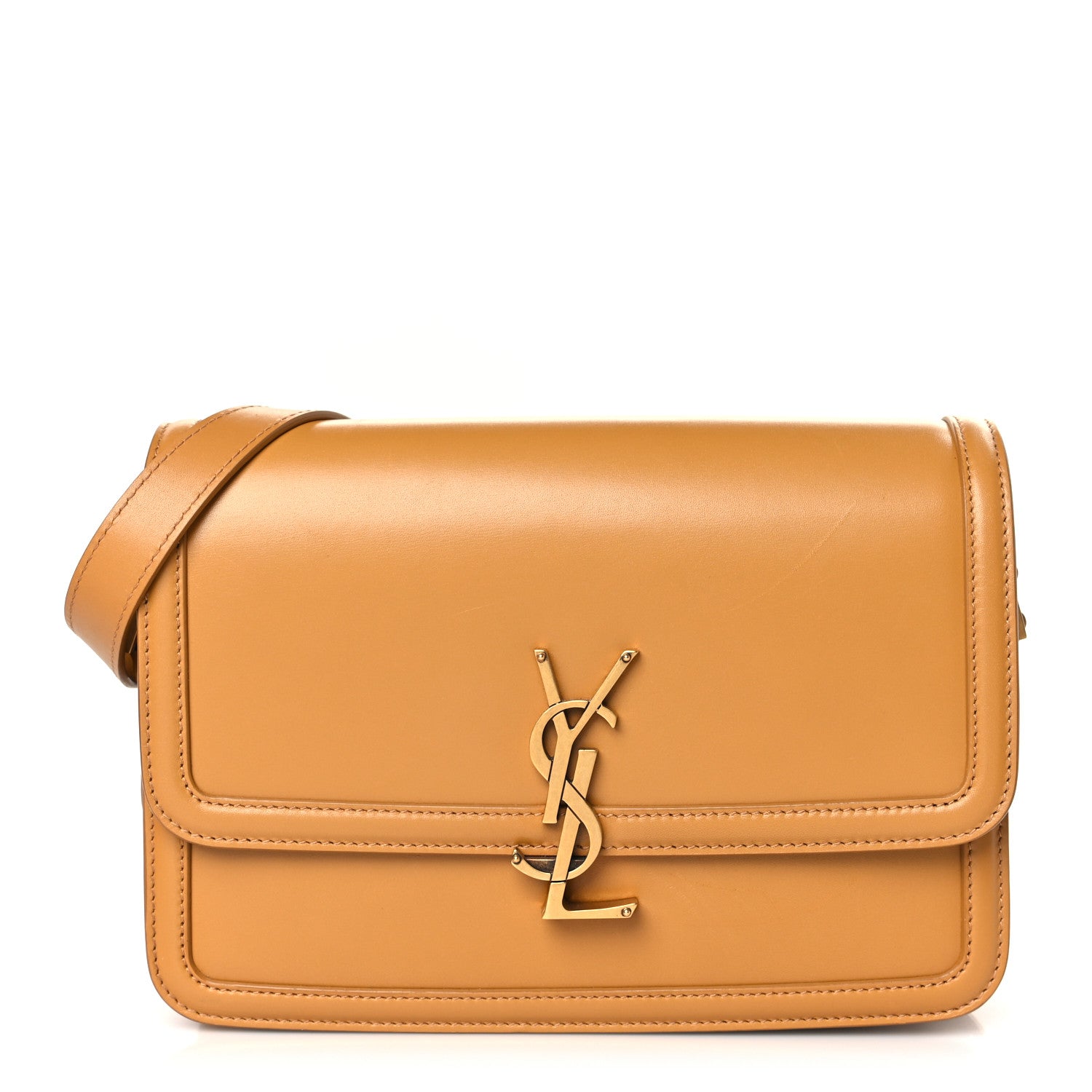 Saint Laurent Box Calfskin Monogram Medium Solferino Satchel Dark Sun 1 of 8