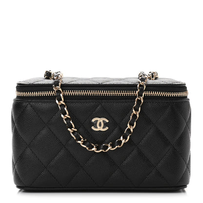 Chanel Caviar Quilted Small Vanity Case With Chain Black 1 of 12
