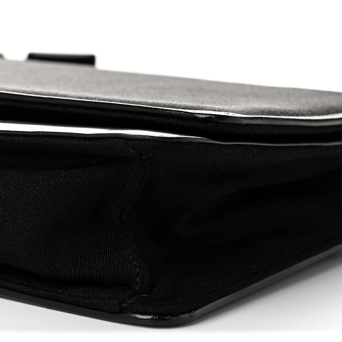 Nylon Spazzolato Triangle Flat Bag Black