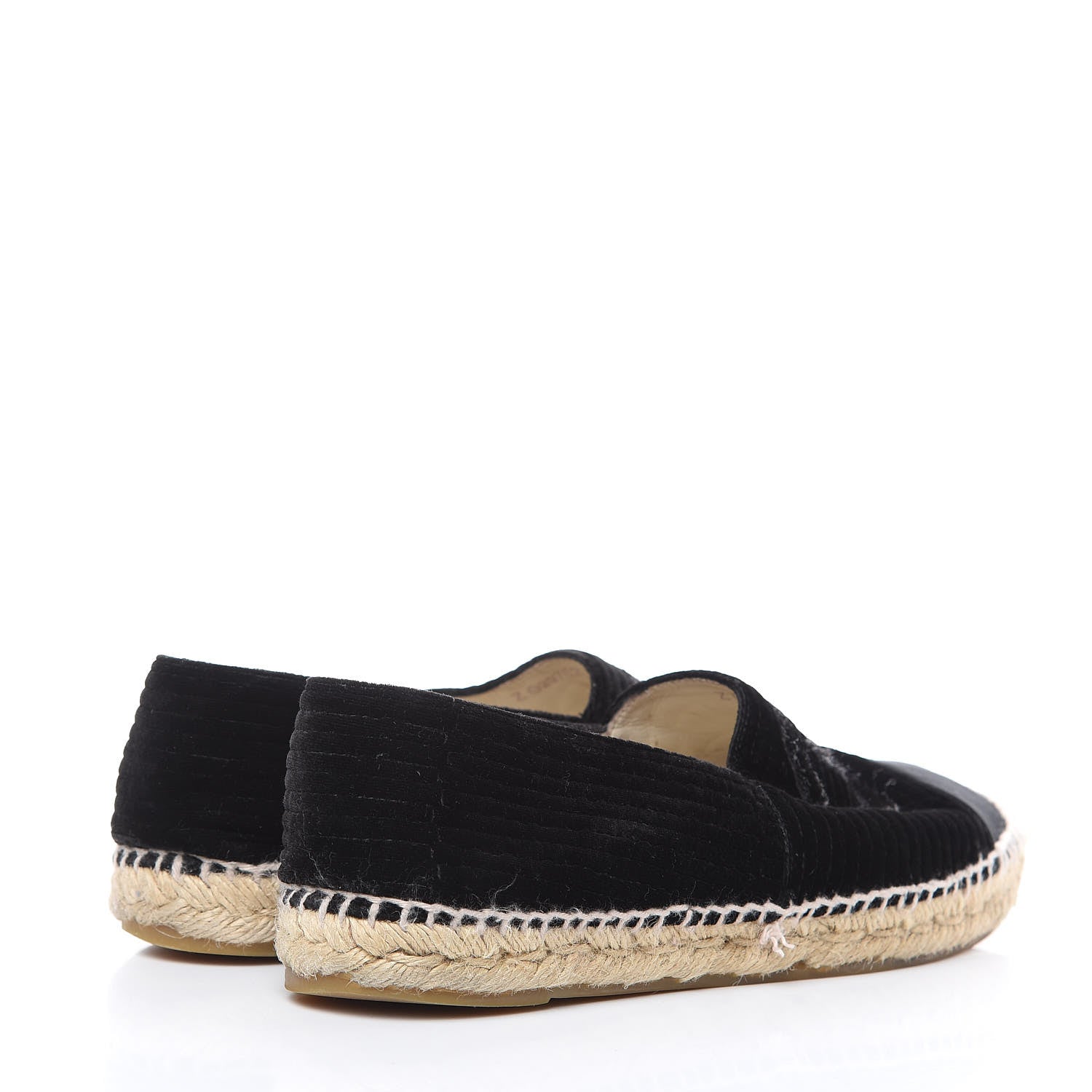 Chanel Velvet Grosgrain CC Espadrilles 42 Black 4 of 14