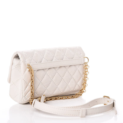 Chanel Aged Calfskin Quilted 2.55 Reissue Chain Waist Bag White 3 of 10