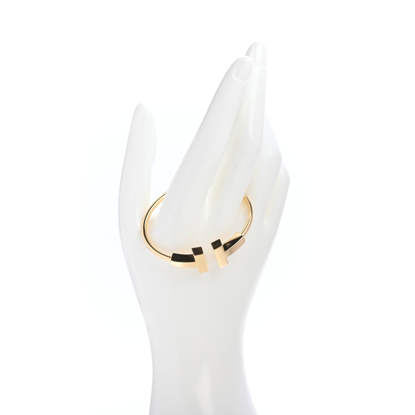 18K Yellow Gold T Wide Wire Bracelet