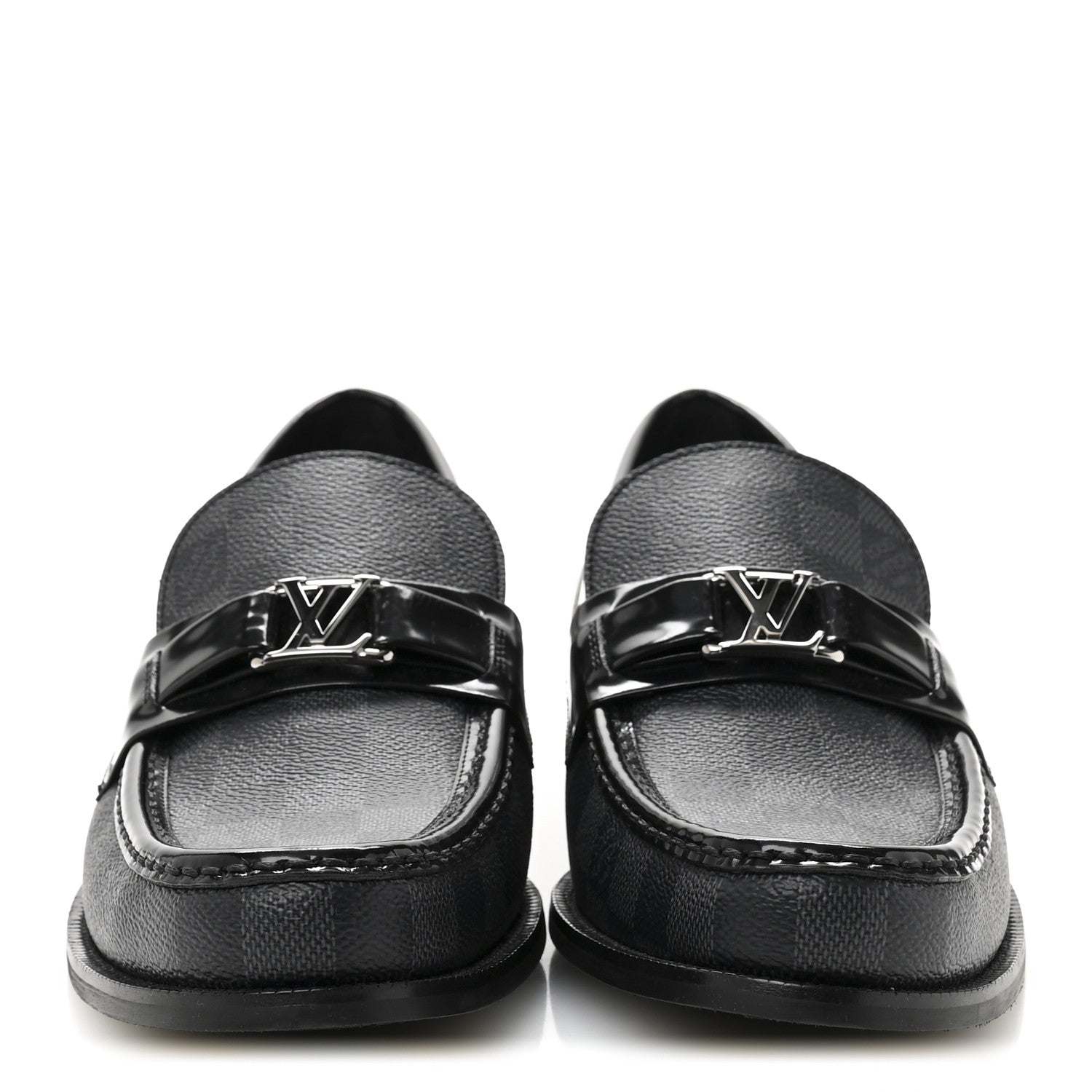 Louis Vuitton Damier Graphite Calfskin Mens Major Loafers 8 3 of 9
