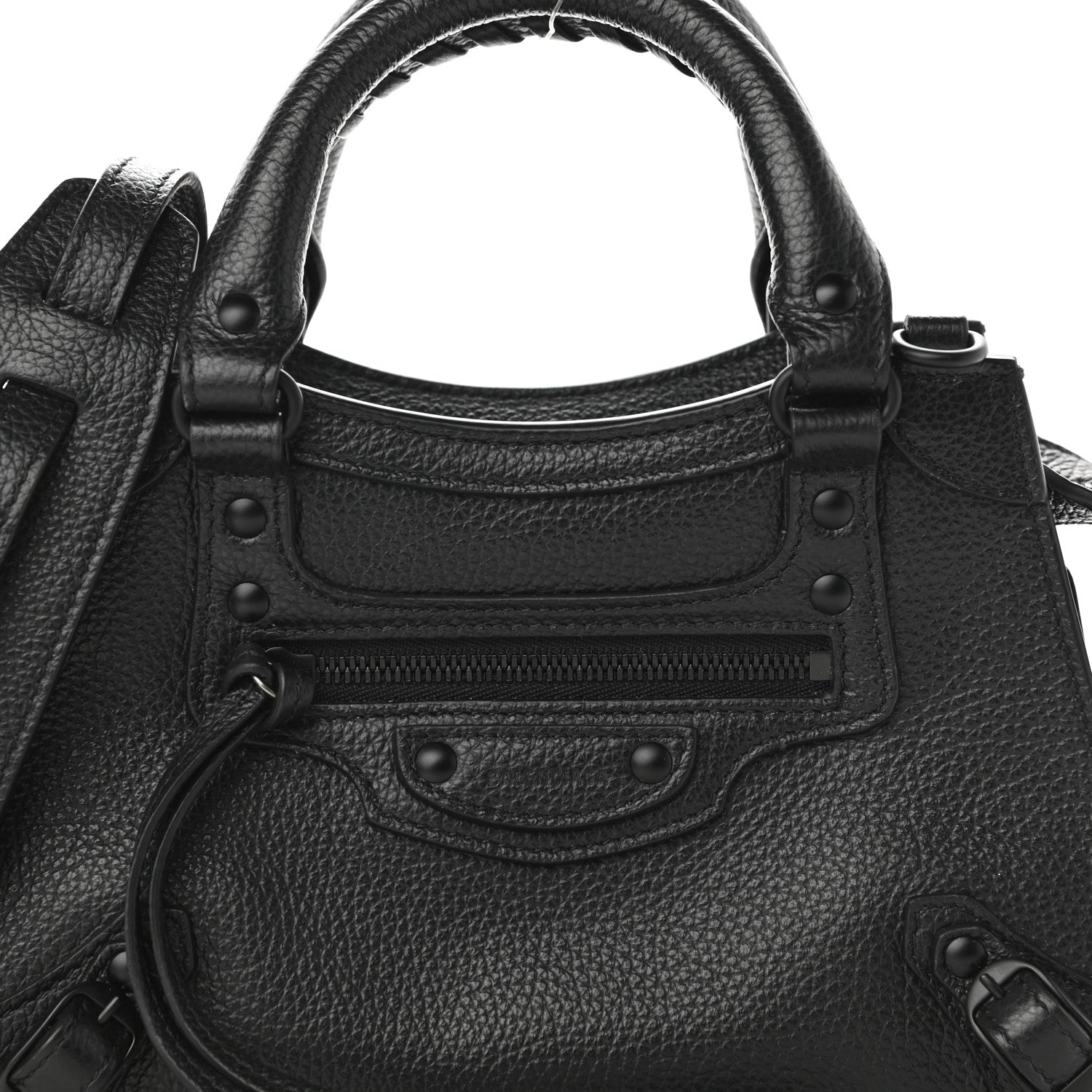Balenciaga Grained Calfskin Neo Classic Black Hardware Mini City Black 7 of 10