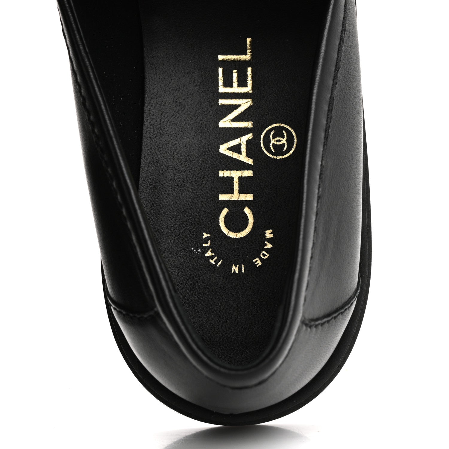 Chanel Lambskin Quilted CC Turnlock Loafers 39 Black 1695115