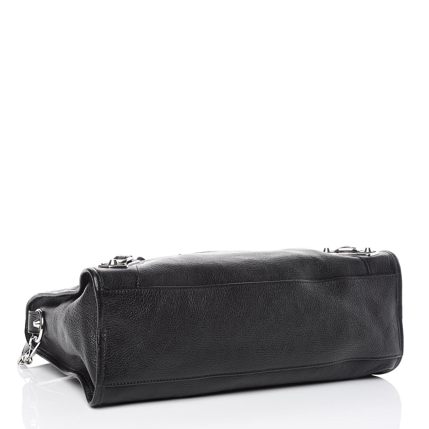 Chevre Silver Metallic Edge Hardware City Black