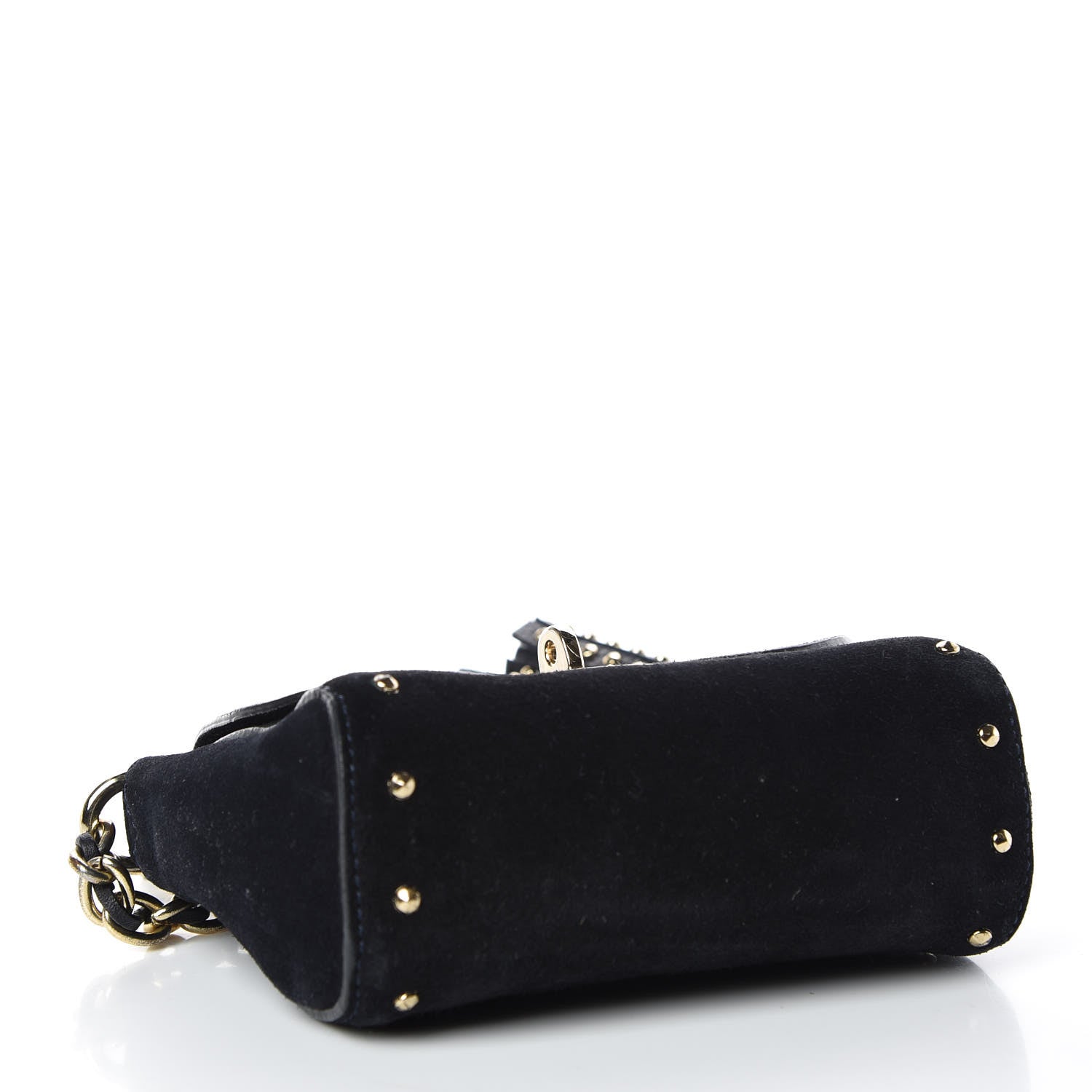 Mulberry Suede Studded Mini Lily Flap Ink Blue 4 of 9
