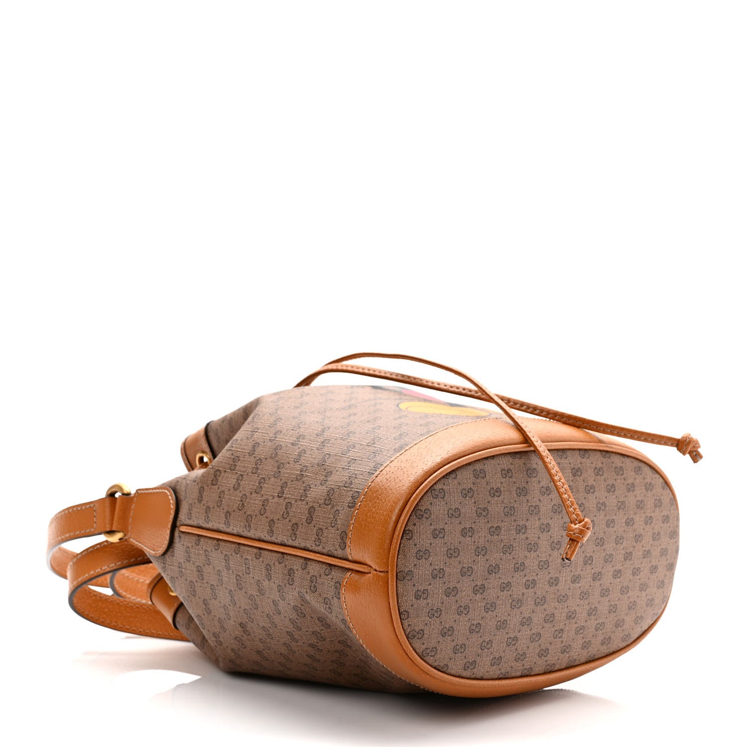 Gucci X DISNEY Mini Vintage GG Supreme Monogram Bucket Bag Beige Vintage Sun Oil 3 of 8