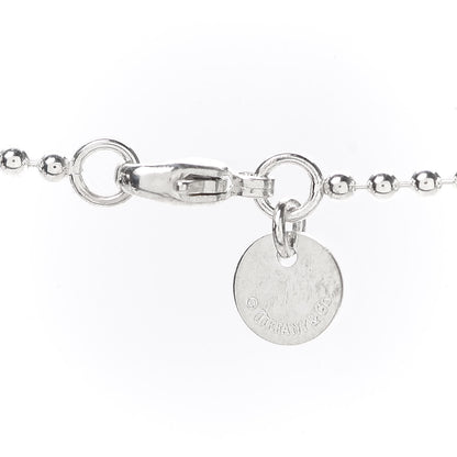 Tiffany Sterling Silver Round Tag Bead Necklace 5 of 5