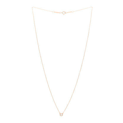 Tiffany 18K Rose Gold Diamond .08ct Elsa Peretti Diamonds by the Yard Pendant Necklace 2 of 4