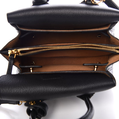 MCM Grained Calfskin Mini Milla Tote Black 5 of 10