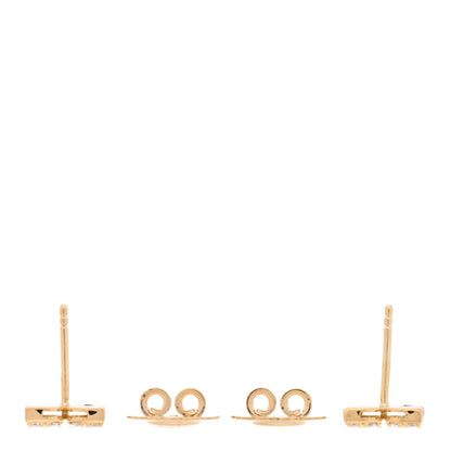 Roberto Coin 18K Yellow Gold Diamond Medium Love in Verona Flower Stud Earrings 3 of 5