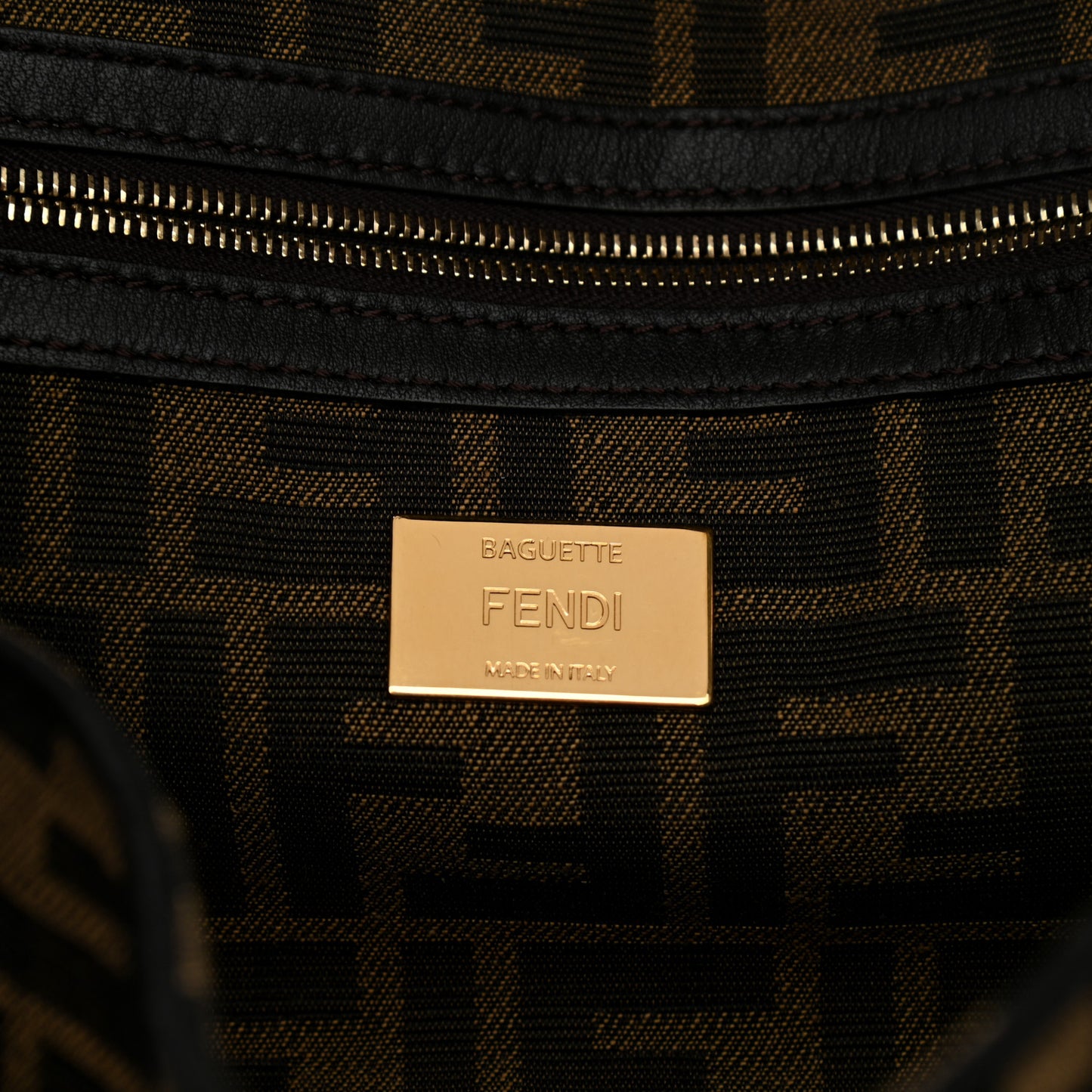 Fabric Jacquard FF 1974 Medium Baguette Tobacco Moro Black
