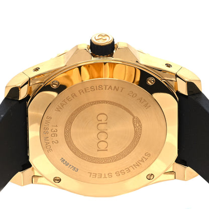 Gucci Stainless Steel Rubber 45mm Dive Snake Quartz Watch Black 4 of 5