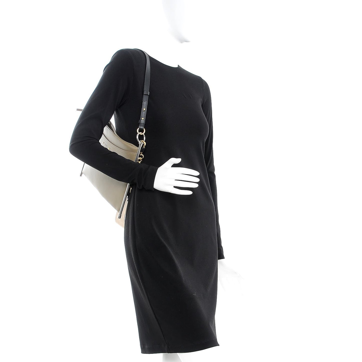 Smooth Calfskin Medium Roy Clutch Merino Grey