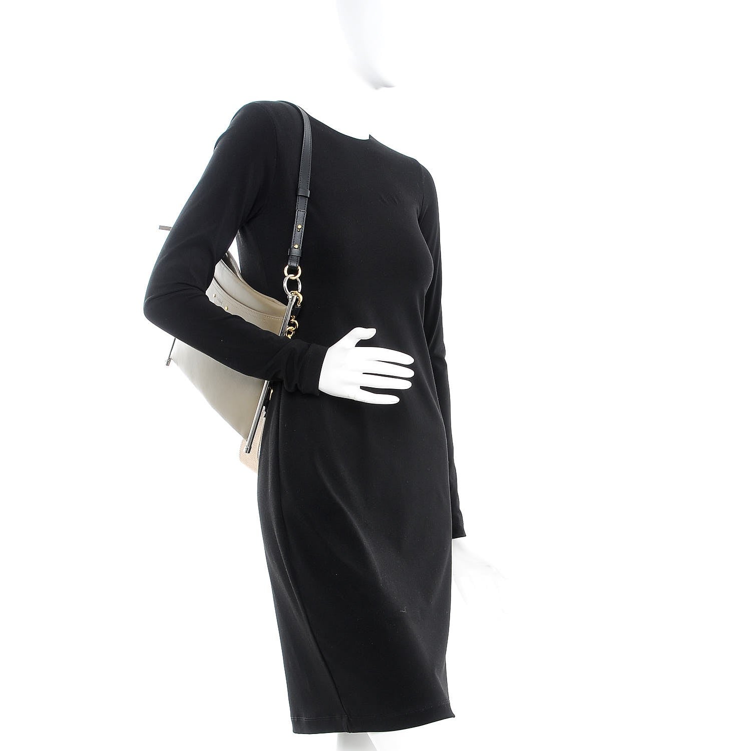 Chloe Smooth Calfskin Medium Roy Clutch Merino Grey 2 of 7