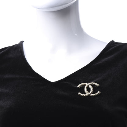 Chanel Metal CC Diamond Quilted Brooch Light Gold 2 of 5