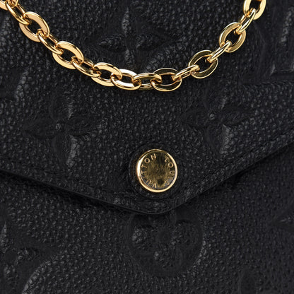 Louis Vuitton Empreinte Pochette Felicie Chain Wallet Black 12 of 13