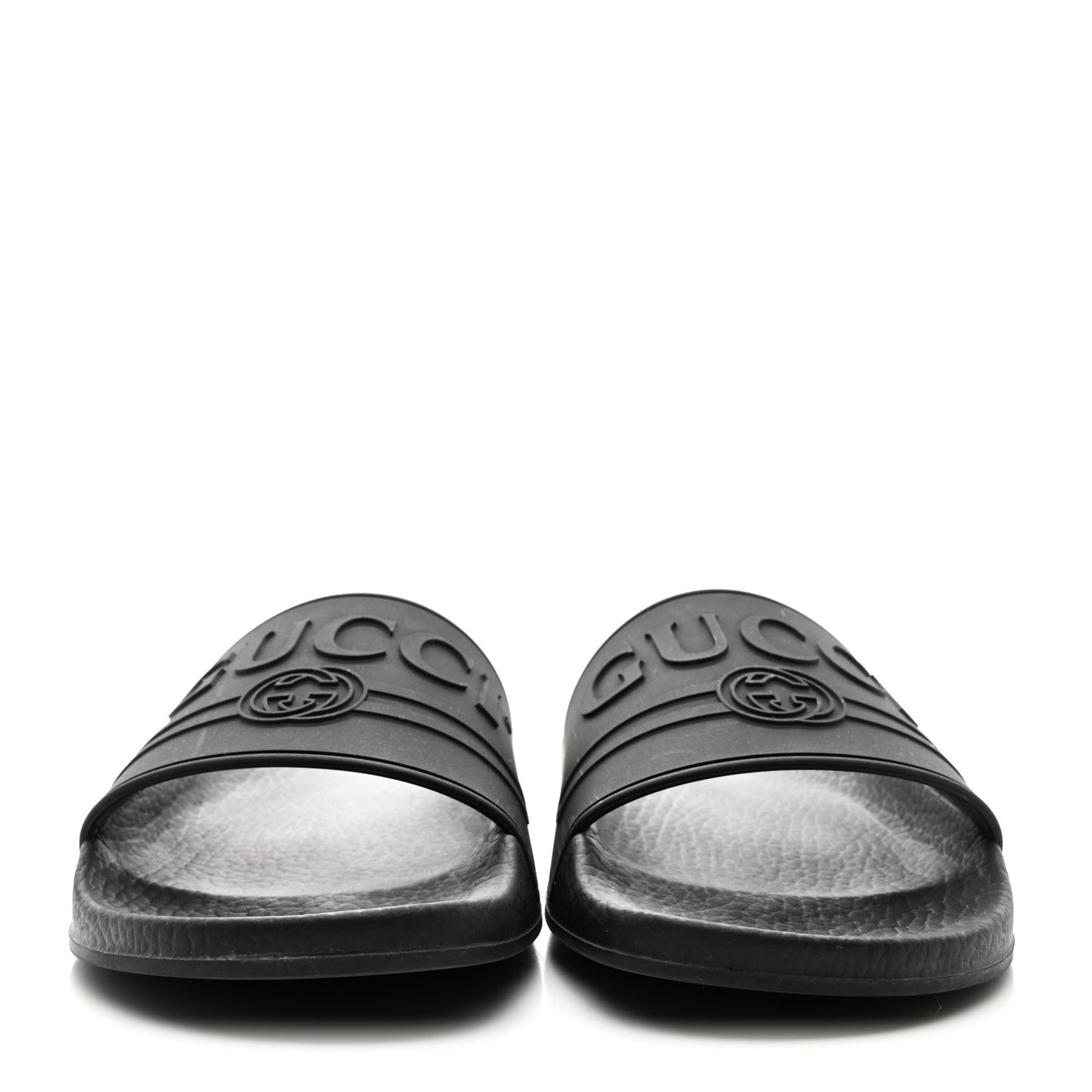 Rubber Womens Logo Slide Sandals 38 Black