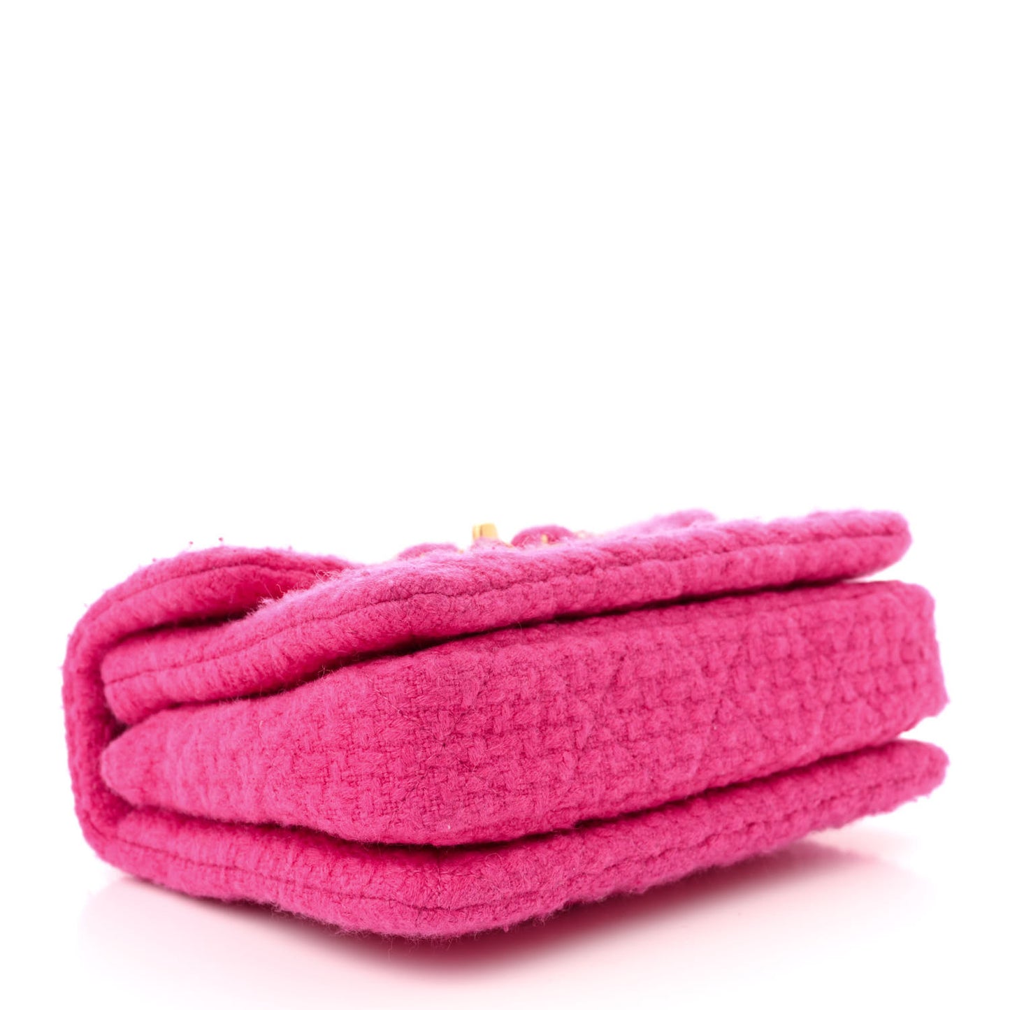 Cashmere Tweed Quilted Mini Bijoux Flap Fuchsia