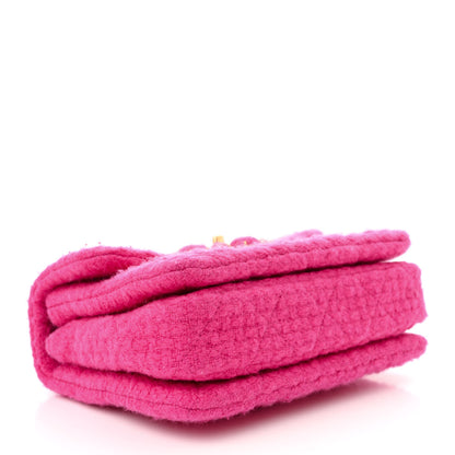Chanel Cashmere Tweed Quilted Mini Bijoux Flap Fuchsia 4 of 10
