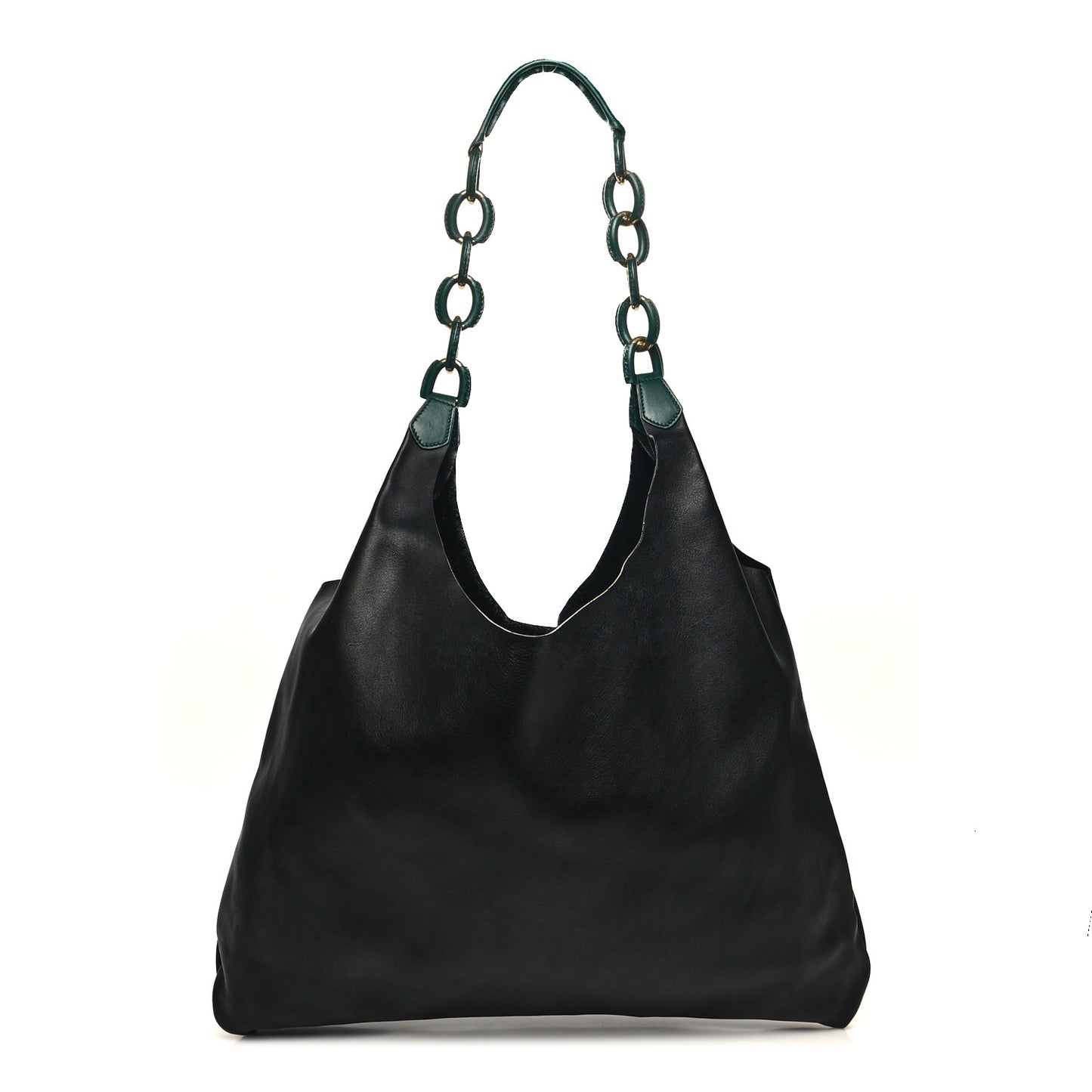 Calfskin Medium Two Tone Shopper Racing Green