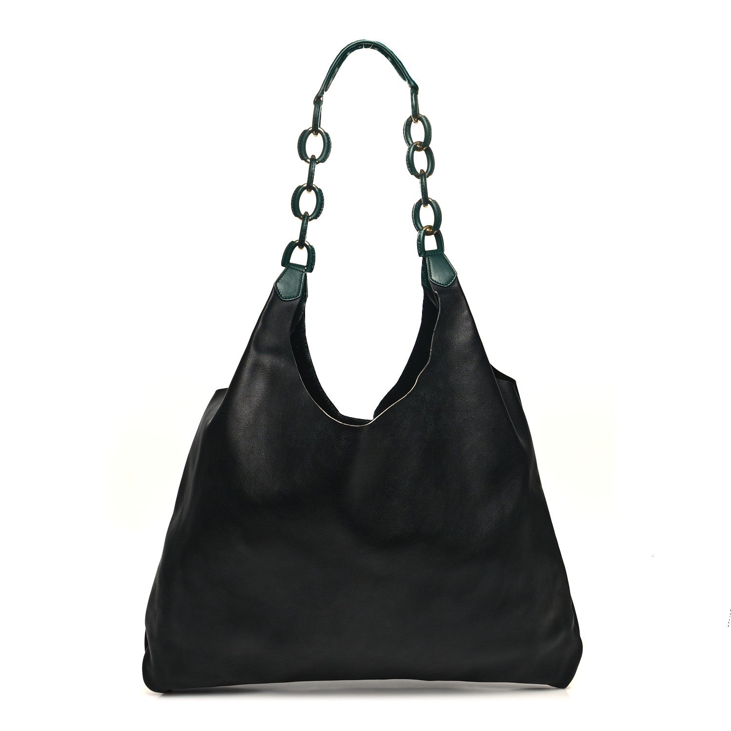 Burberry Calfskin Medium Two Tone Shopper Racing Green 1 of 10