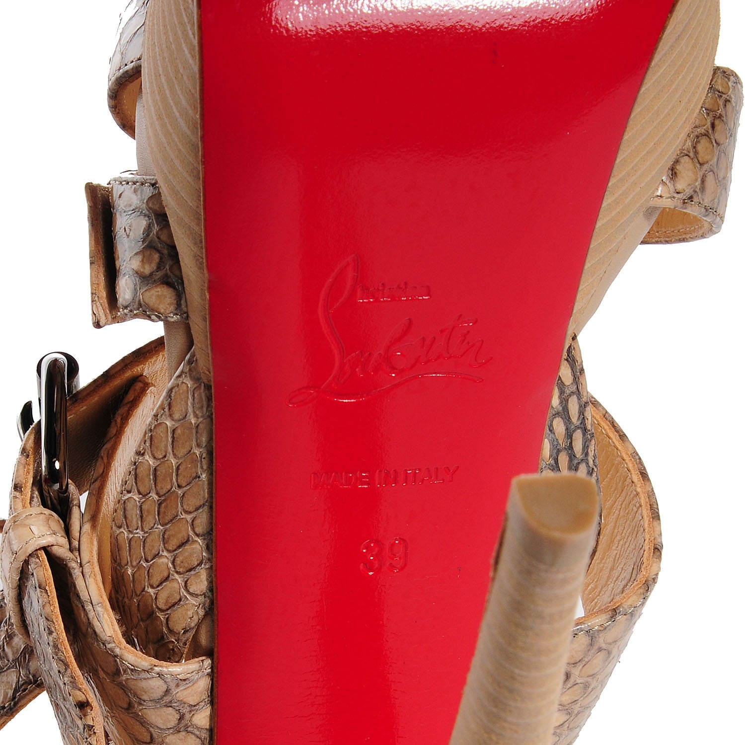 Christian Louboutin Python Platform Toutenkaboucle 150 Strap Sandals 39 6 of 7