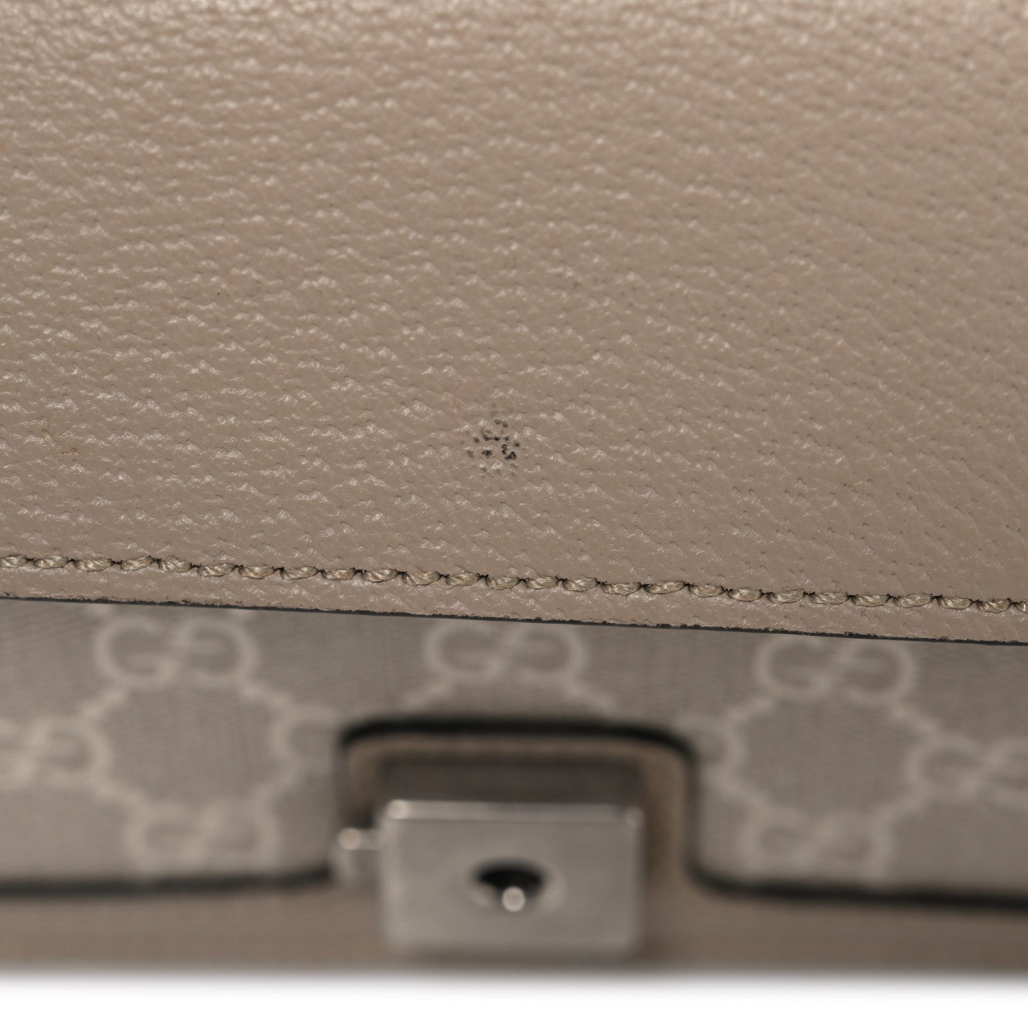 Gucci GG Supreme Monogram Textured Dollar Calfskin Small Rectangular Dionysus Shoulder Bag Beige Mystic White Oatmeal 11 of 11