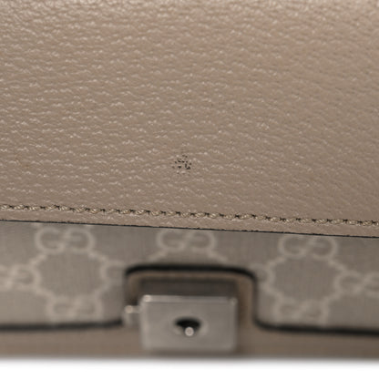 Gucci GG Supreme Monogram Textured Dollar Calfskin Small Rectangular Dionysus Shoulder Bag Beige Mystic White Oatmeal 11 of 11