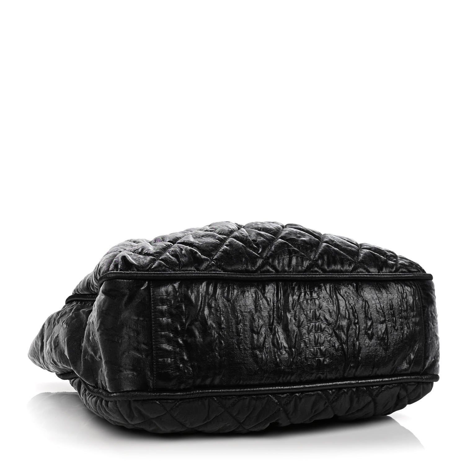 Chanel Crinkled Coated Canvas Le Marais Large Tote Black 4 of 11