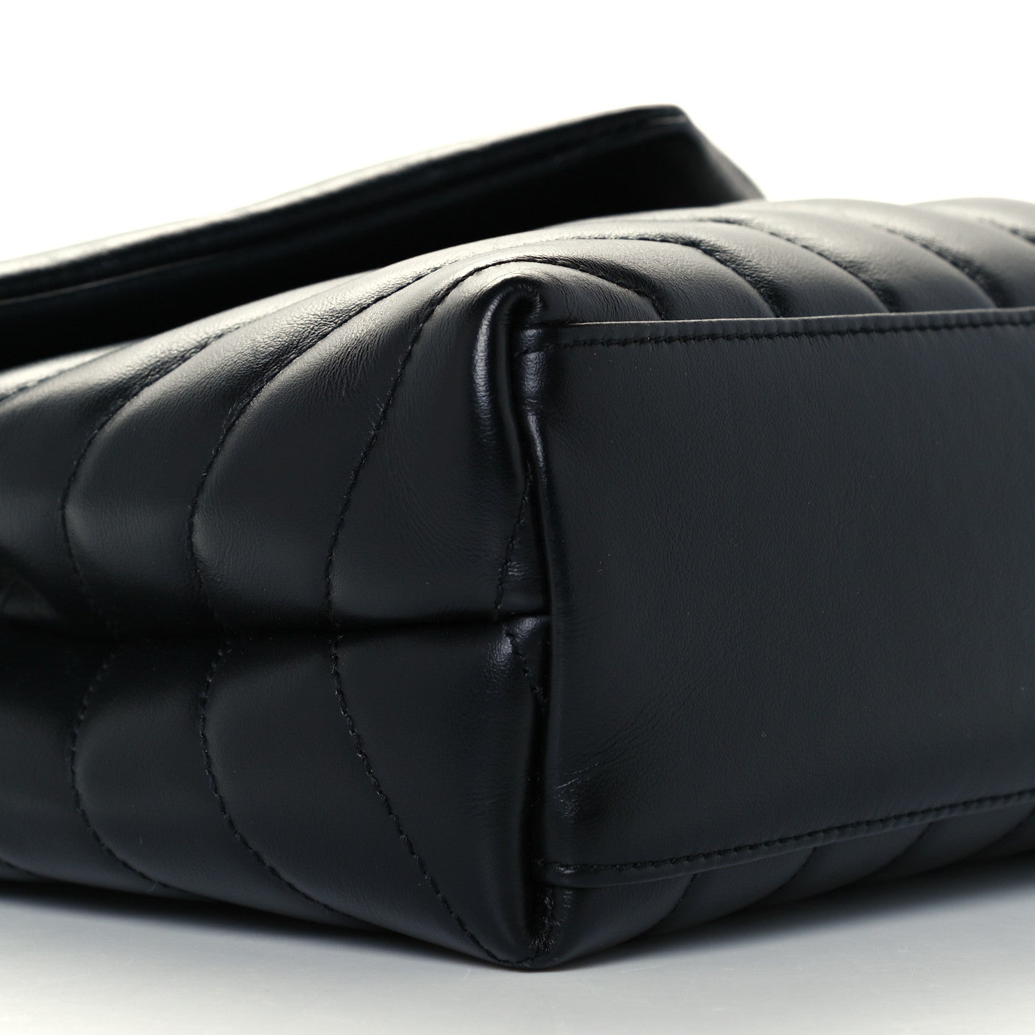 Saint Laurent Calfskin Y Quilted Monogram Small Loulou Chain Satchel Black 5 of 12