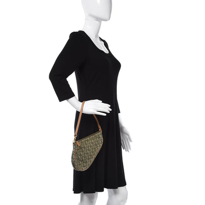 Christian Dior Monogram Mini Saddle Pochette Green 2 of 12