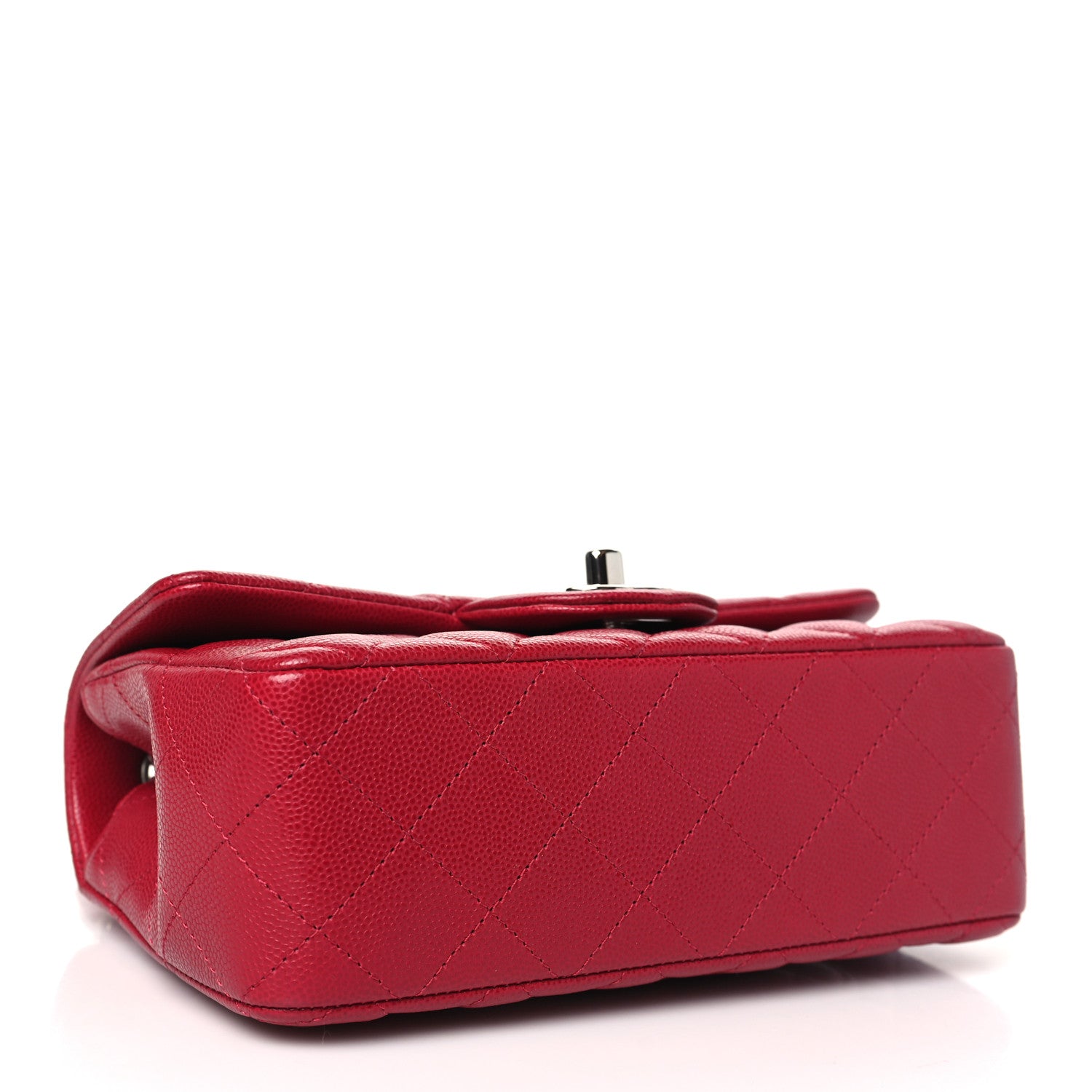Chanel Caviar Quilted Mini Rectangular Flap Red 4 of 10
