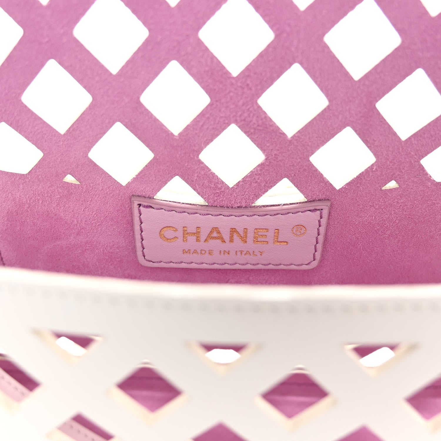 Chanel Lambskin Small Sea Through Flap White Multicolor 7 of 11