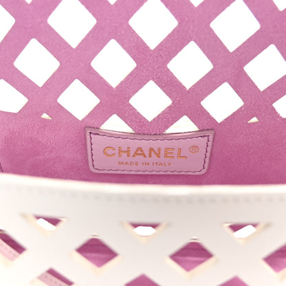 Chanel Lambskin Small Sea Through Flap White Multicolor 7 of 11