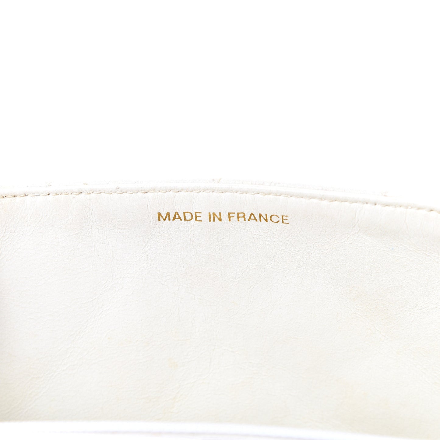 Lambskin Quilted Small Single Flap White