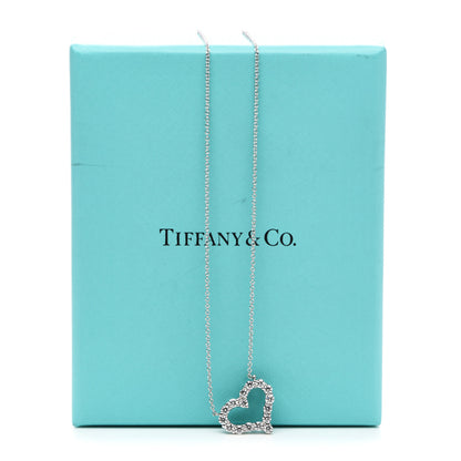 Tiffany Platinum Diamond Small Heart Pendant Necklace 6 of 6